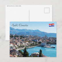 Vue aérienne du front de mer de la ville de Split,