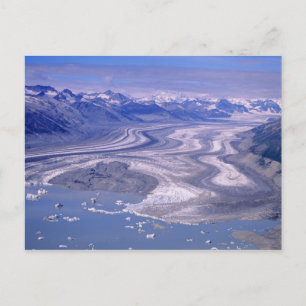 Carte Postale Vue aérienne du glacier Lowell, parc national Klua