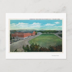 Carte Postale Vue aérienne du gymnase de WA State College et
