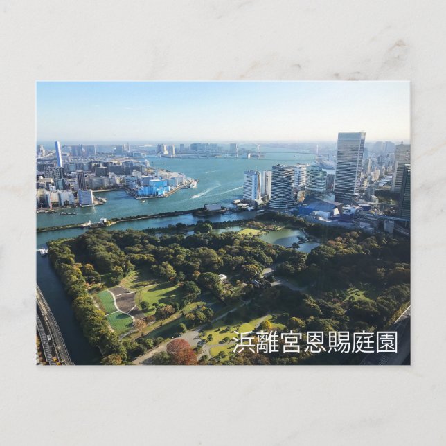 Carte Postale Vue aérienne du jardin japonais (Devant)