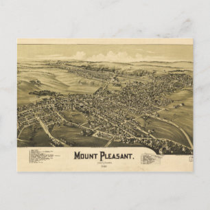 Carte Postale Vue aérienne du Mont Pleasant, Pennsylvanie (1900)