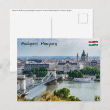 Vue aérienne du pont de la Chaîne à Budapest, en H