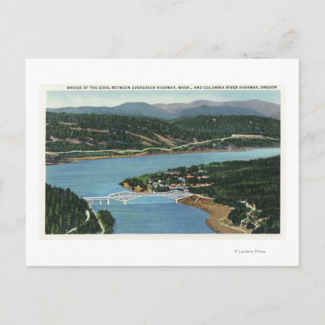 Carte Postale Vue aérienne du pont des dieux (Devant)