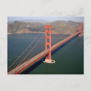 Carte Postale Vue aérienne du pont du Golden Gate dans les 2