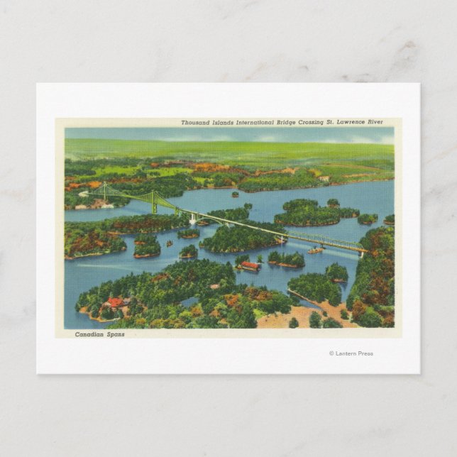 Carte Postale Vue aérienne du pont international (Devant)