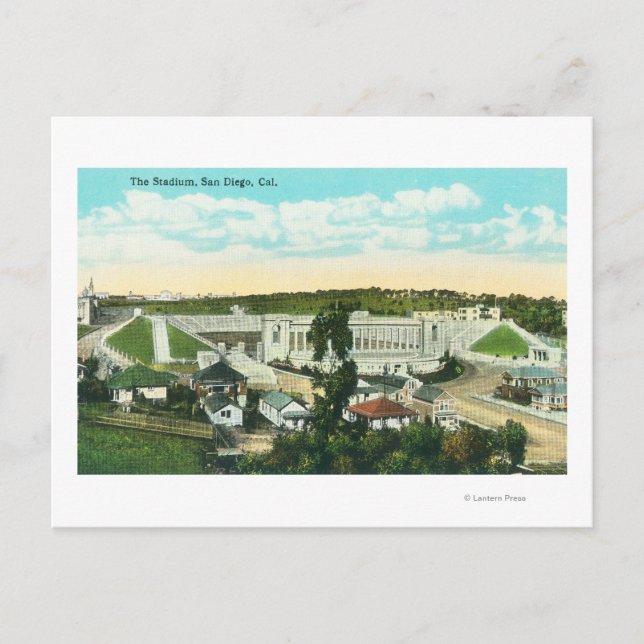 Carte Postale Vue aérienne du stade San Diego, CA (Devant)