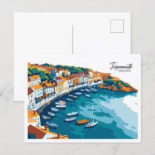 Carte Postale Vue aérienne Teignmouth Angleterre Voyage