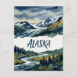 carte postale vue alaska