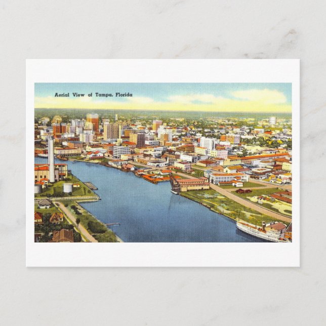Carte Postale Vue ancienne de Tampa, Floride, (Devant)