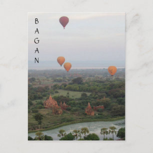 Carte Postale vue ballons bagan