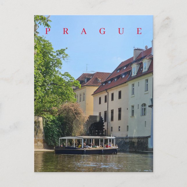 Carte postale vue canal de Prague Certovka (Devant)