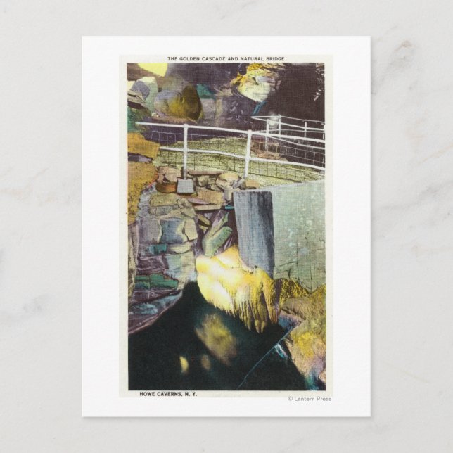 Carte Postale Vue Cascade d'or et pont naturel (Devant)