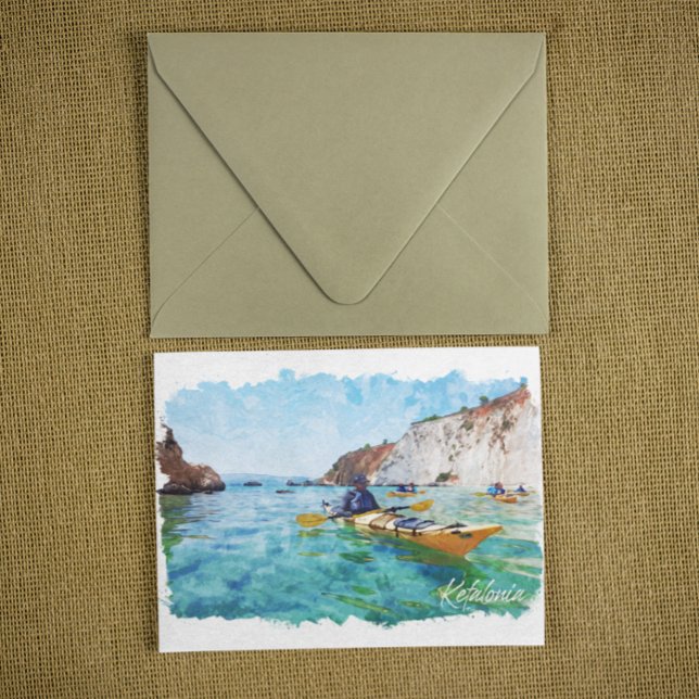 Carte Postale Vue côtière de Kefalonia Grèce (kefalonia greece coastal view postcard)