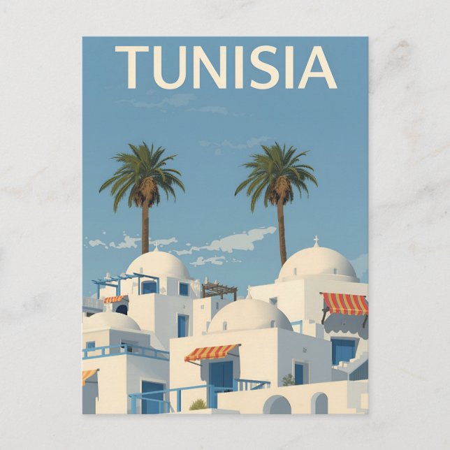 Carte Postale Vue côtière de la Tunisie ensoleillée (Devant)