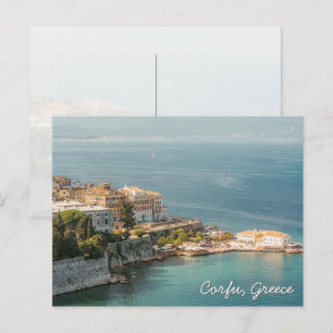 Carte Postale Vue côtière de la vieille ville de Corfou, voyage