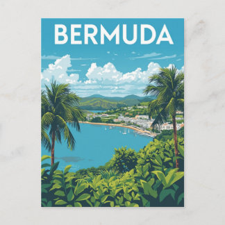 Carte Postale Vue côtière des Bermudes