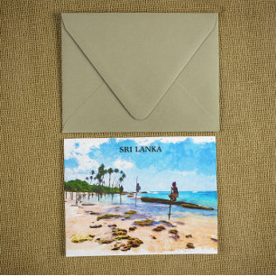 Carte Postale Vue côtière du Sri Lanka tropical