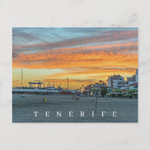 Carte postale vue coucher de soleil Tenerife