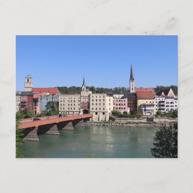 Carte Postale Vue d'Altstadt Wasserburg de Southern Bank (Devant)
