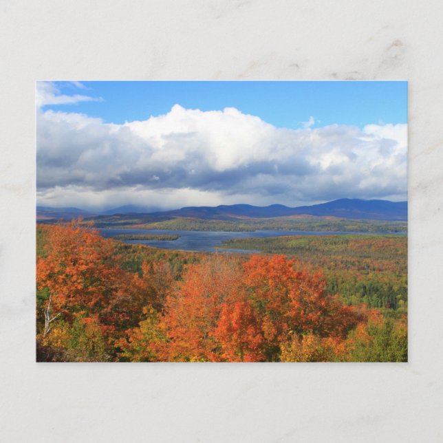 Carte Postale Vue d'automne du lac Rangeley (Devant)