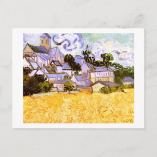 Carte Postale Vue d'Auvers avec Church Van Gogh Art