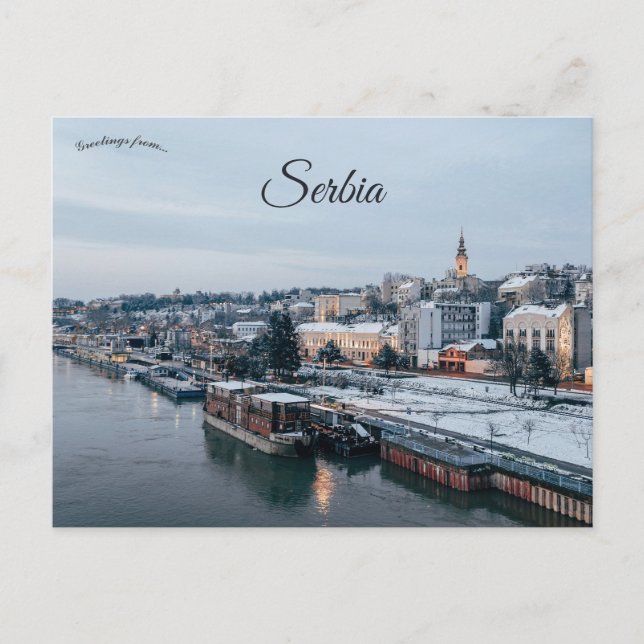 Carte Postale Vue de Belgrade Serbie (Devant)