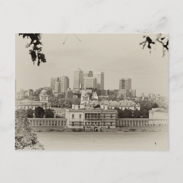 Carte Postale Vue de Canary Wharf de Greenwich, Londres (Devant)