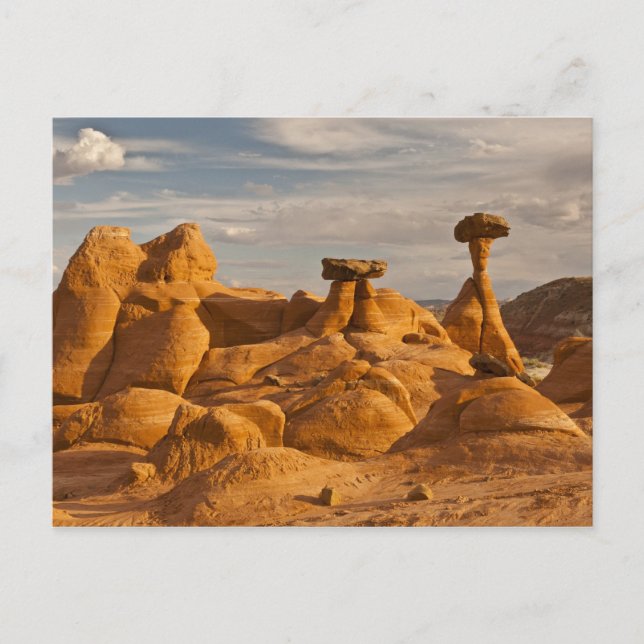 Carte Postale Vue de champignons de roche érodés (Devant)