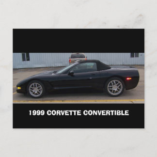 CARTE POSTALE VUE DE CÔTÉ 1999 CONVERTIBLE DE CORVETTE