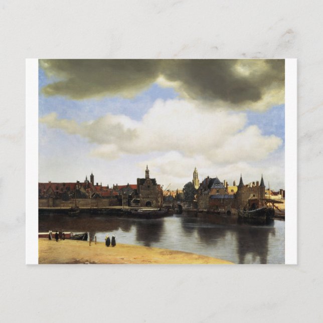 Carte Postale Vue de Delft par Johannes Vermeer (Devant)