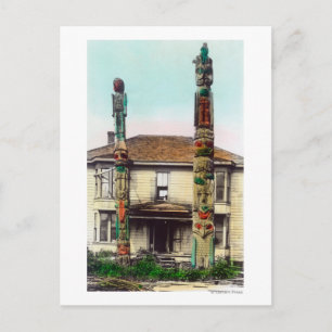 Carte Postale Vue de deux totempolesWrangell, AK