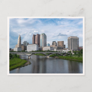 Carte Postale Vue de Downtown Columbus depuis le pont de Main St