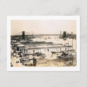 Carte Postale Vue de East River, New York City 1911 Vintage