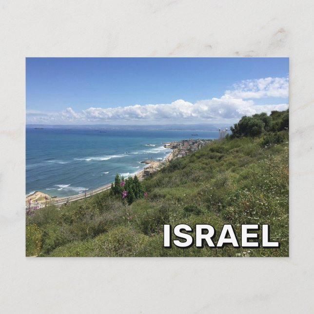 Carte Postale Vue De Haïfa, Baie En Israël (Devant)
