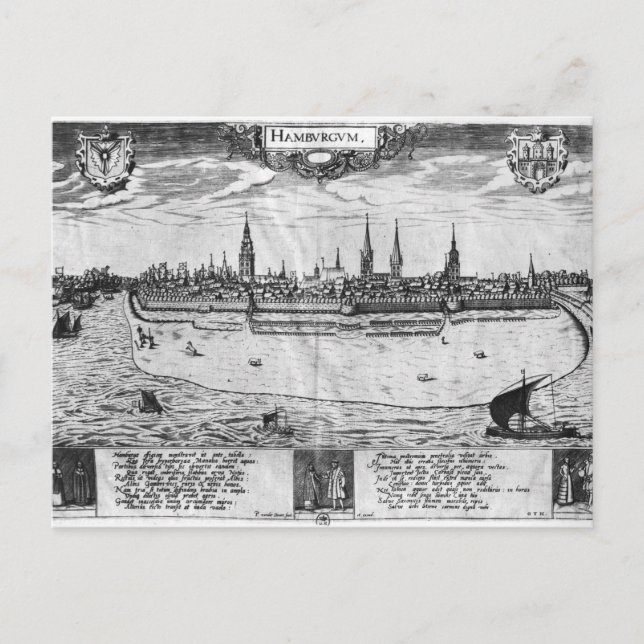 Carte Postale Vue de Hambourg (Devant)