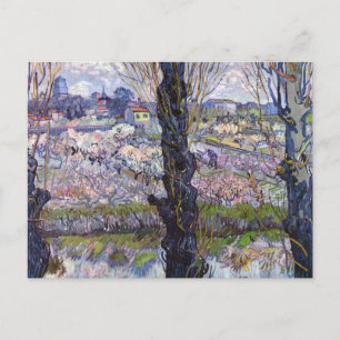 Carte Postale Vue de jardin fleuri d'Arles de Van Gogh