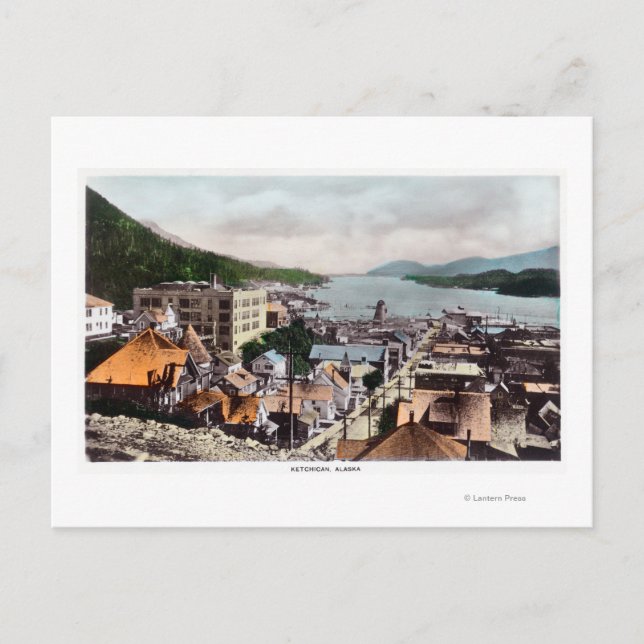 Carte Postale Vue de la baie de CityKetchikan, AK (Devant)