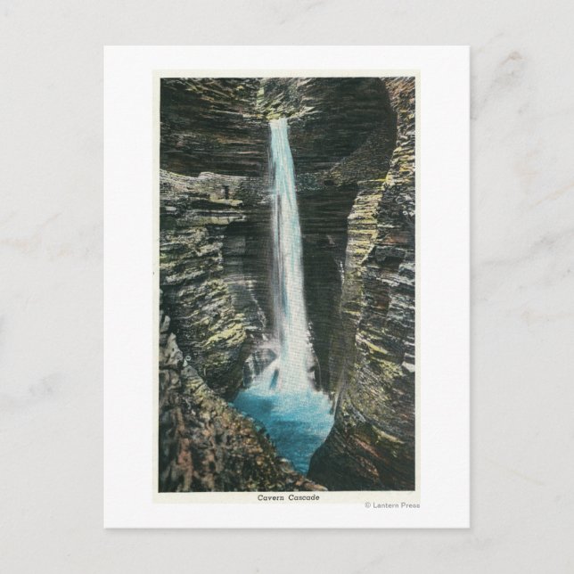 Carte Postale Vue de la cascade de la caverne (Devant)