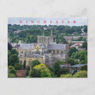 Carte postale vue de la cathédrale de Winchester
