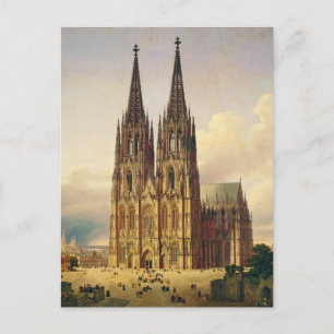 Carte Postale Vue de la cathédrale gothique de Cologne dans tout