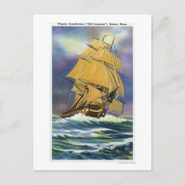 Carte Postale Vue de la Constitution des frégates, Vieux côtés (Devant)