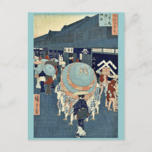 Carte Postale Vue de la cuisine de Nihonbashi Tori par Ando, Hir