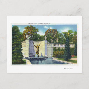 Carte Postale Vue de la fontaine commémorative Spencer Trask