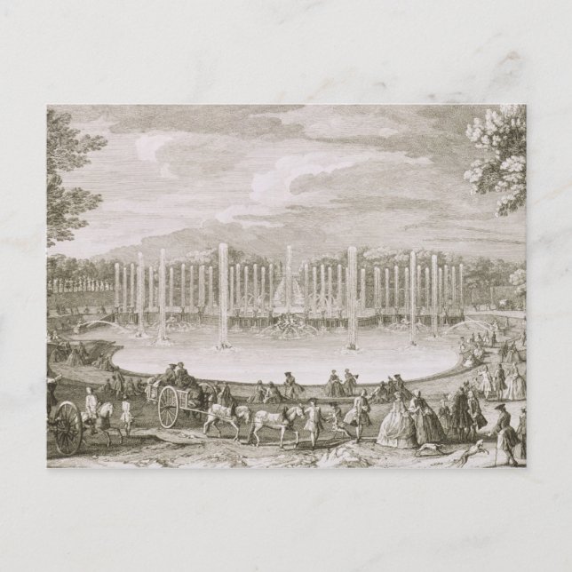 Carte Postale Vue de la fontaine de Neptune, Versailles (engra (Devant)