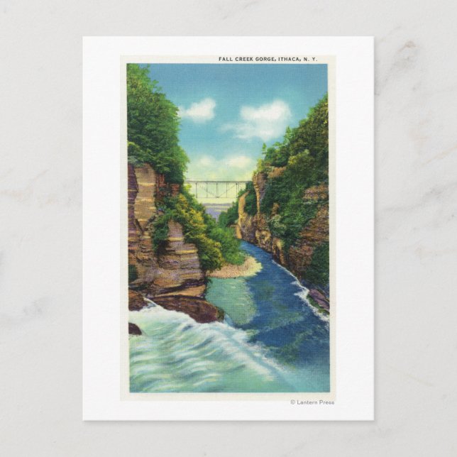 Carte Postale Vue de la gorge de Fall Creek (Devant)
