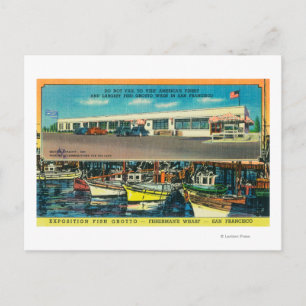 Carte Postale Vue de la grotte de poisson d'exposition