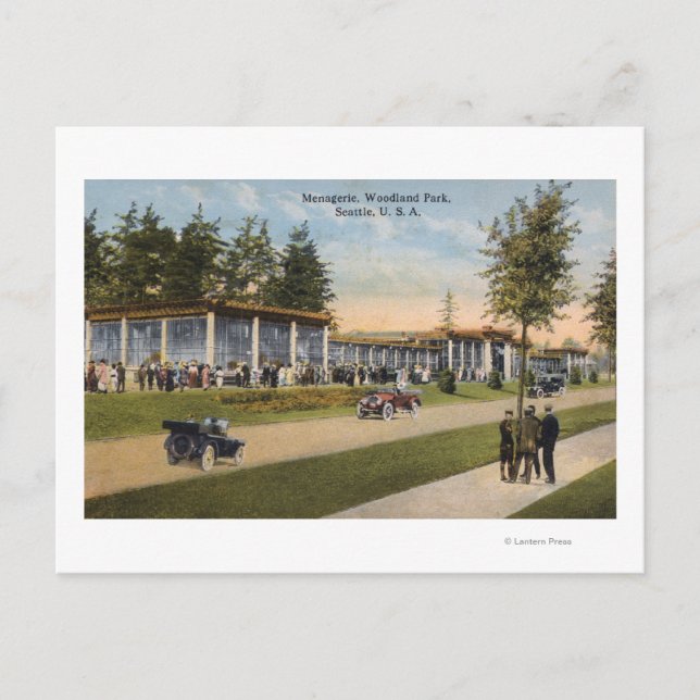 Carte Postale Vue de la ménagerie du parc forestier (Devant)