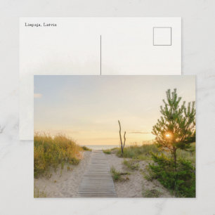 Carte Postale Vue de la mer Baltique à Liepaja, Lettonie