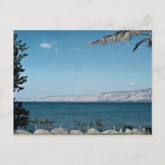 Carte Postale Vue de la mer de Galilée de la rive sud, Israël