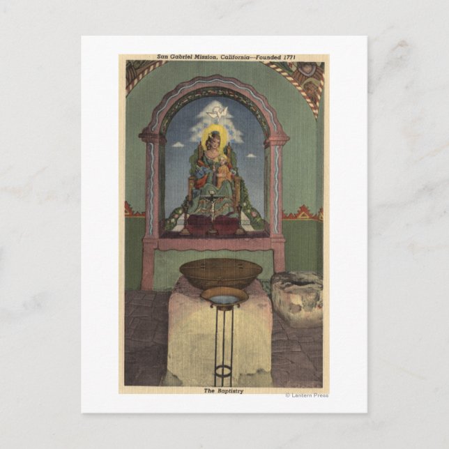 Carte Postale Vue de la mission et de la baptistère (Devant)